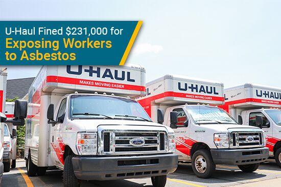 U-Haul trucks at facility