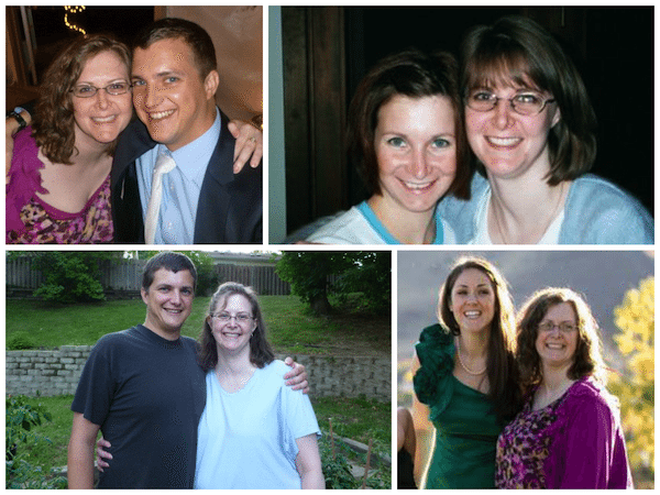 collage of pictures of Jodi Page posing with different people