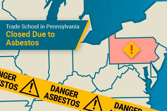 Map of northeast U.S. for asbestos in school